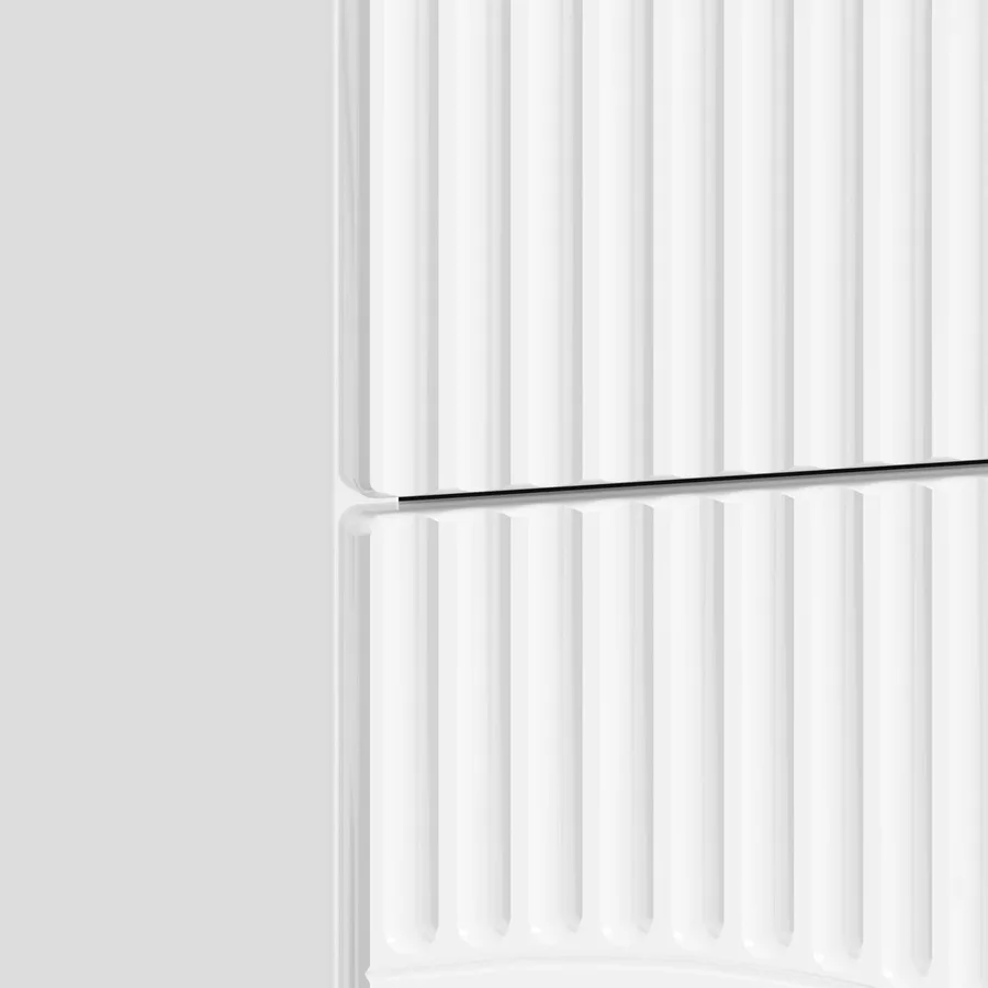 Cabinet de chevet 2 pcs Blanc brillant 43 x 34,5 x 44,5 cm - 8