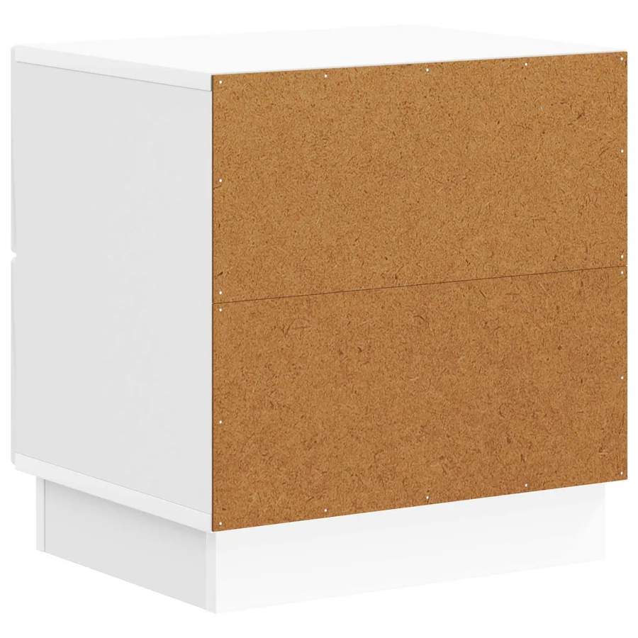 Cabinet de chevet 2 pcs Blanc brillant 43 x 34,5 x 44,5 cm - 9