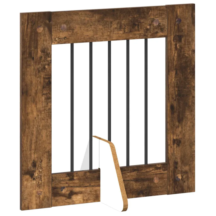 Porte de chien pliable avec supports 2 pcs Chêne fumé 120,5 cm - 4