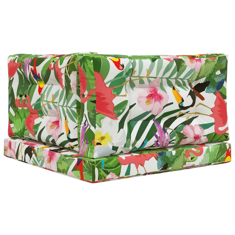 Coussin de canapé d'extérieur 3 pcs coloré Polyester - 7