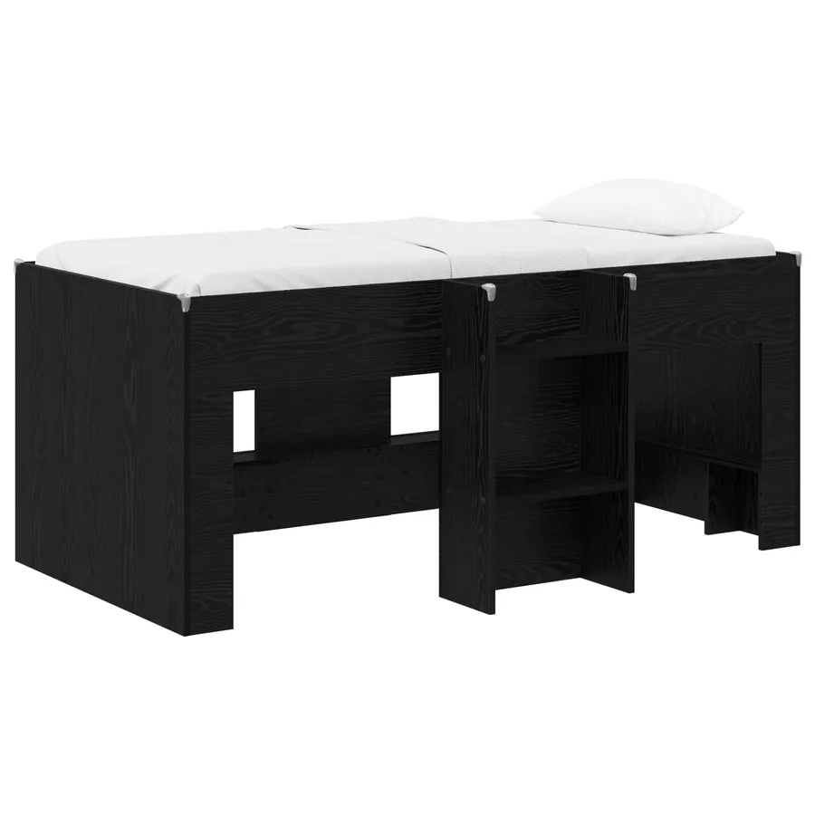Cadre de Lit Élevé pour Enfants Chêne noir 80 x 160 cm - 2