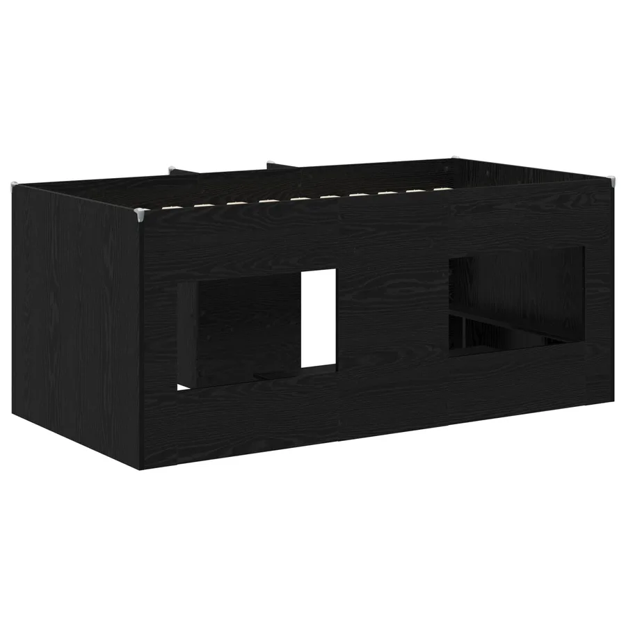 Cadre de Lit Élevé pour Enfants Chêne noir 80 x 160 cm - 6