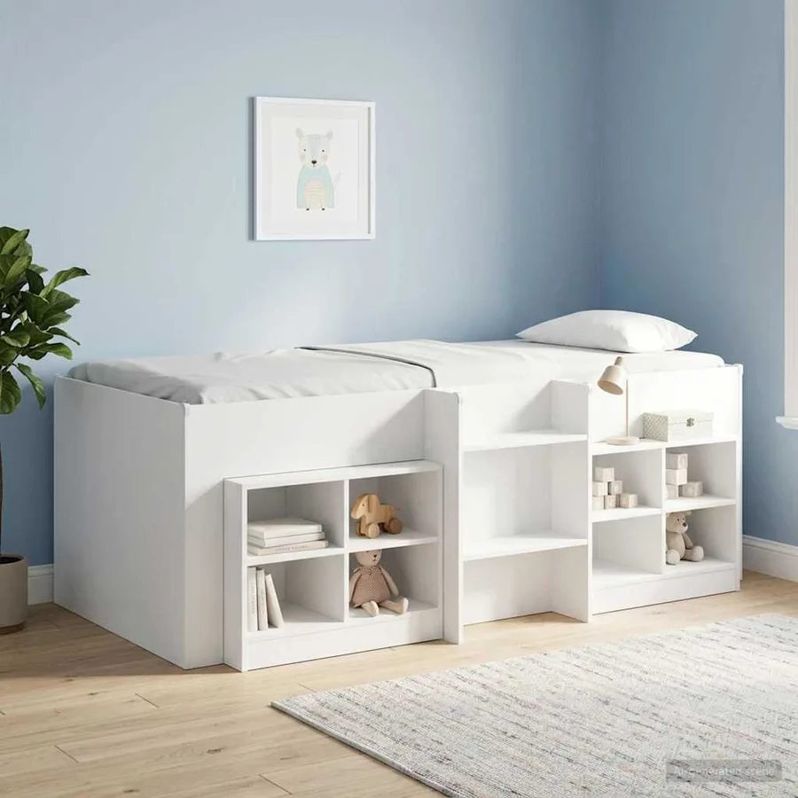 Cadre de Lit Élevé pour Enfants Blanc 80 x 200 cm - 3