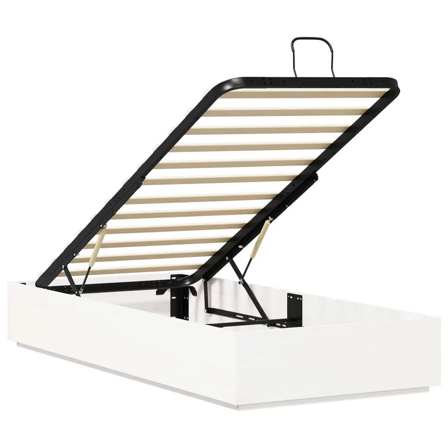 Cadre de lit ottoman avec rangement Blanc 90 x 190 cm - 5