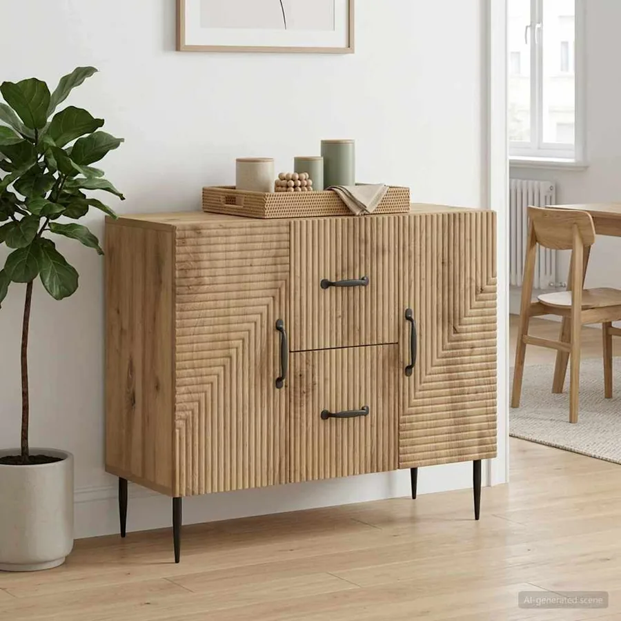Buffet Chêne artisanal 89 x 34,5 x 60 cm Bois d'ingénierie