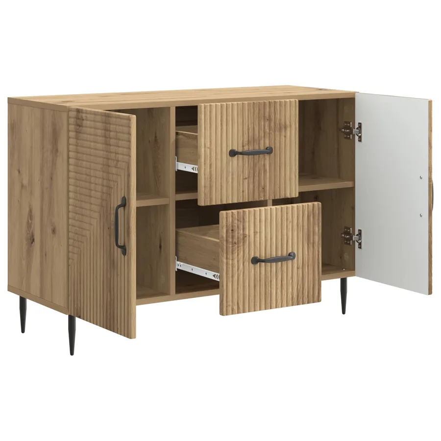 Buffet Chêne artisanal 89 x 34,5 x 60 cm Bois d'ingénierie - 5