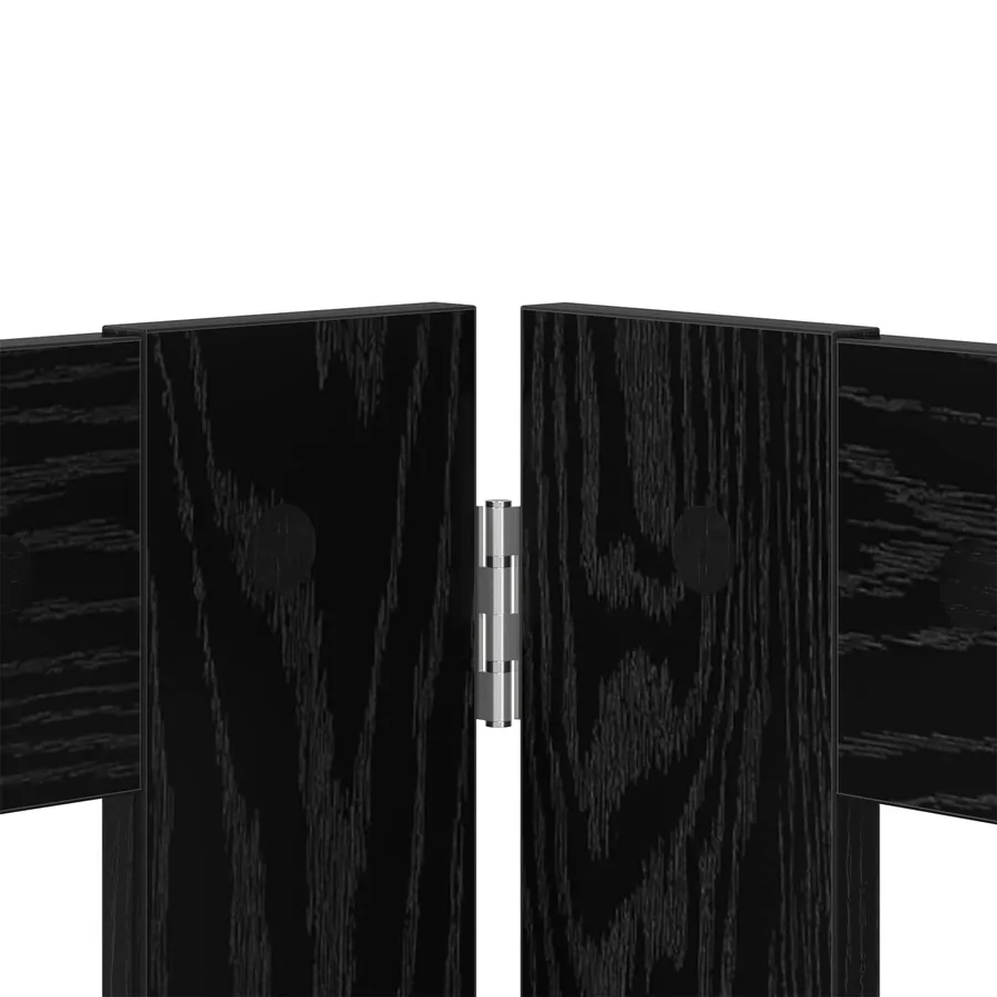Porte de chien pliable avec supports 6 pcs Chêne noir 482 cm - 4