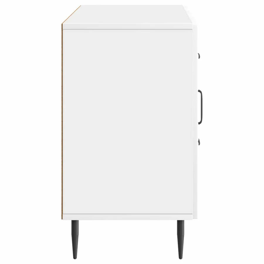 Buffet Blanc brillant 89 x 34,5 x 60 cm Bois d'ingénierie - 7