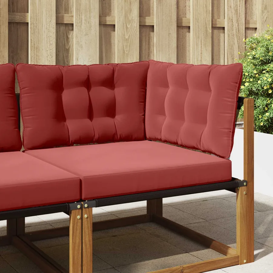 Coussin de canapé d'extérieur Polyester Bordeaux