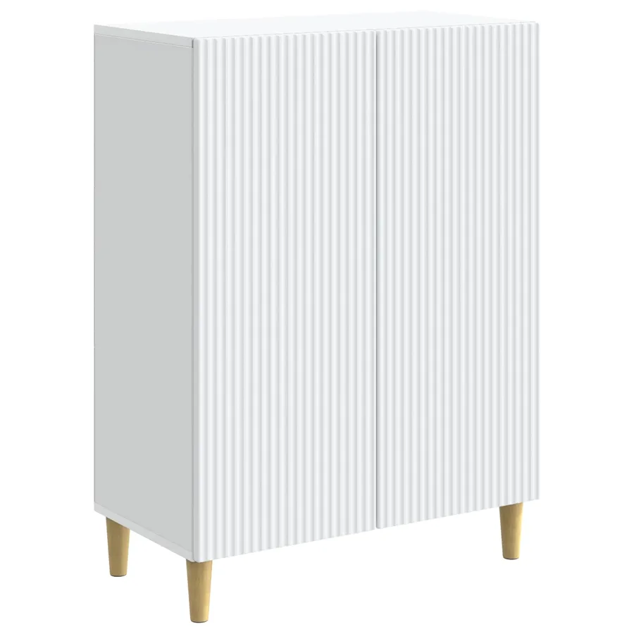 Buffet Blanc 66 x 34,5 x 90 cm Bois d'ingénierie - 2