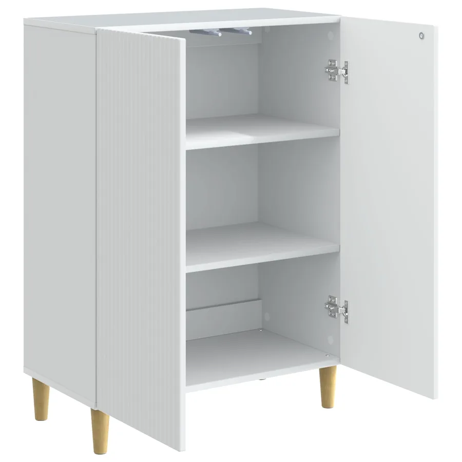 Buffet Blanc 66 x 34,5 x 90 cm Bois d'ingénierie - 5