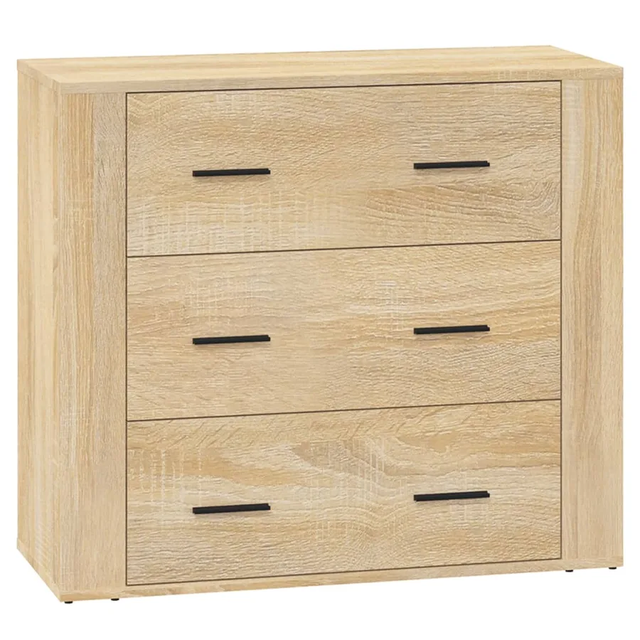 Buffets 3 pcs Chêne sonoma Bois d'ingénierie - 7