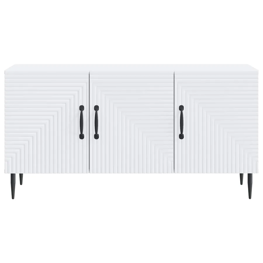 Meuble TV Blanc 99 x 34,5 x 50 cm Bois d'ingénierie - 6