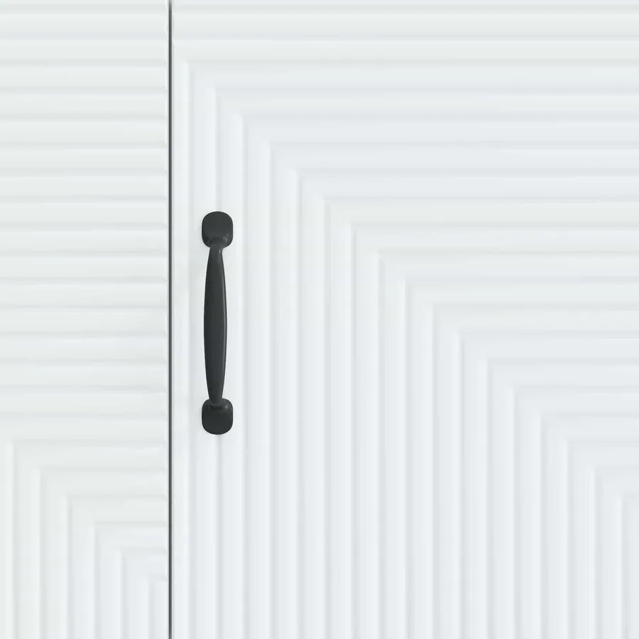 Meuble TV Blanc 99 x 34,5 x 50 cm Bois d'ingénierie - 8