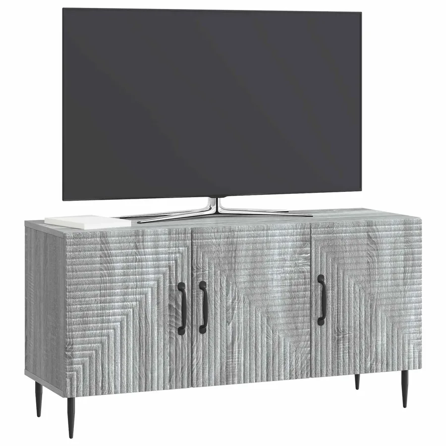 Meuble TV Sonoma gris 99 x 34,5 x 50 cm Bois d'ingénierie - 3