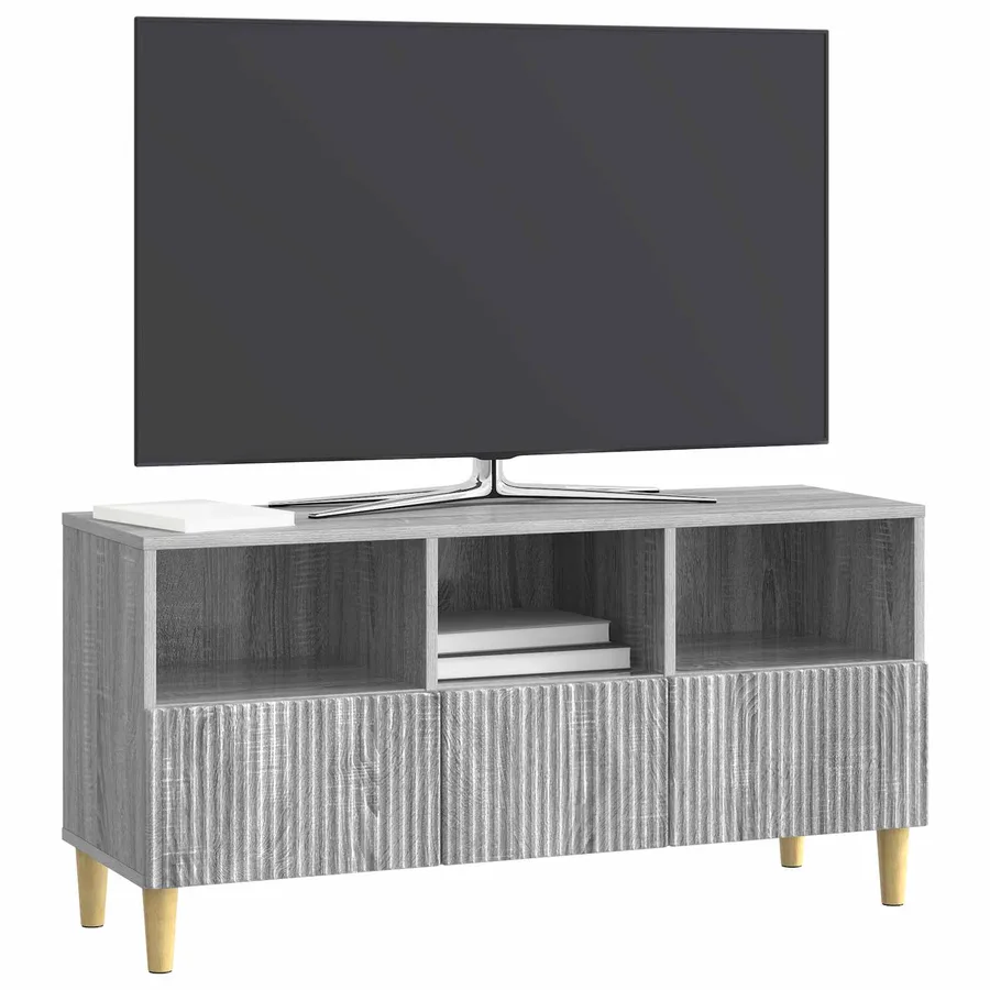 Meuble TV Sonoma gris 102 x 34,5 x 50 cm Bois d'ingénierie - 3