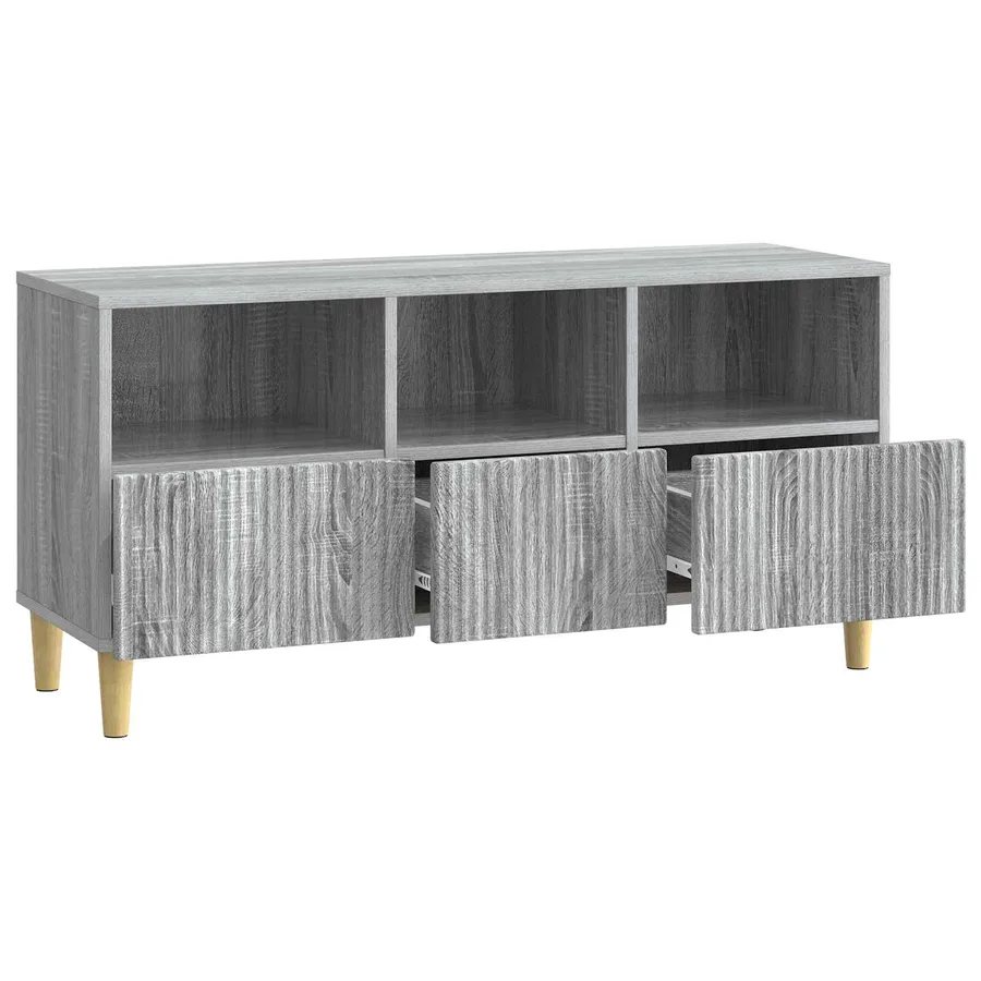 Meuble TV Sonoma gris 102 x 34,5 x 50 cm Bois d'ingénierie - 5