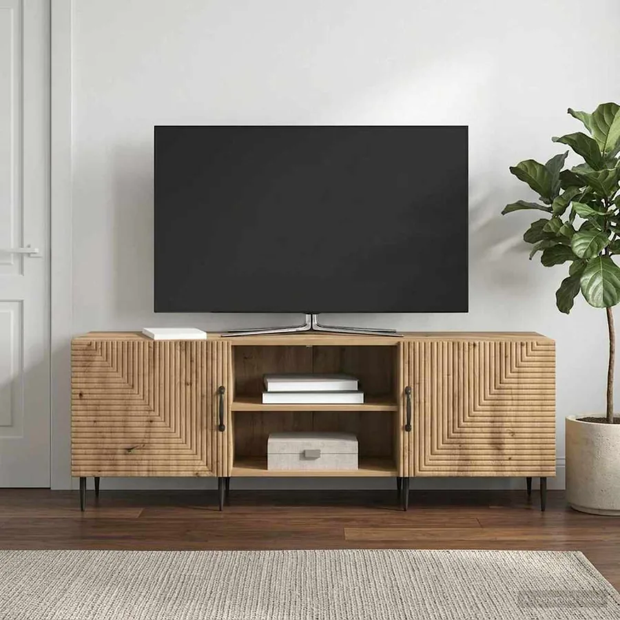 Meuble TV 150 x 31 x 50 cm Chêne artisanal Bois d'ingénierie