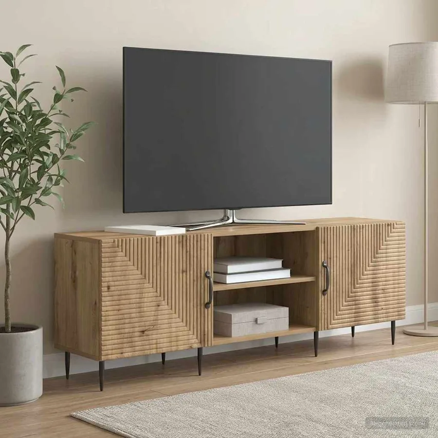 Meuble TV 150 x 31 x 50 cm Chêne artisanal Bois d'ingénierie - 4