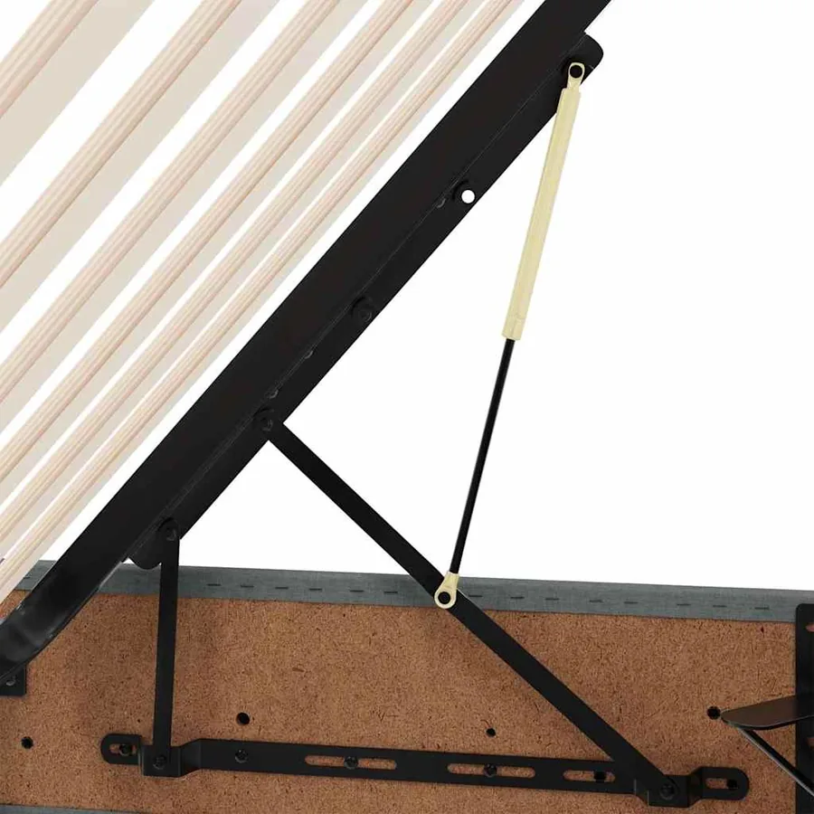 Lit avec rangement et matelas Gris foncé 100 x 200 cm Polyester - 12