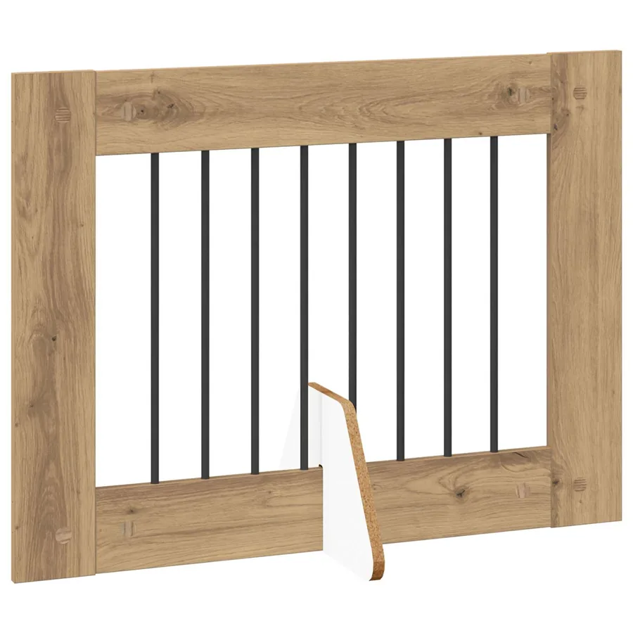 Porte de chien pliable avec supports 2 pcs Chêne artisanal - 4