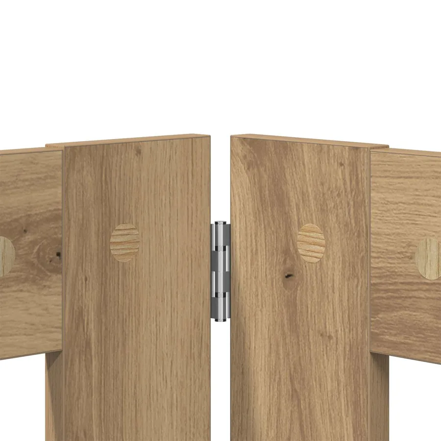 Porte de chien pliable avec supports 2 pcs Chêne artisanal - 5