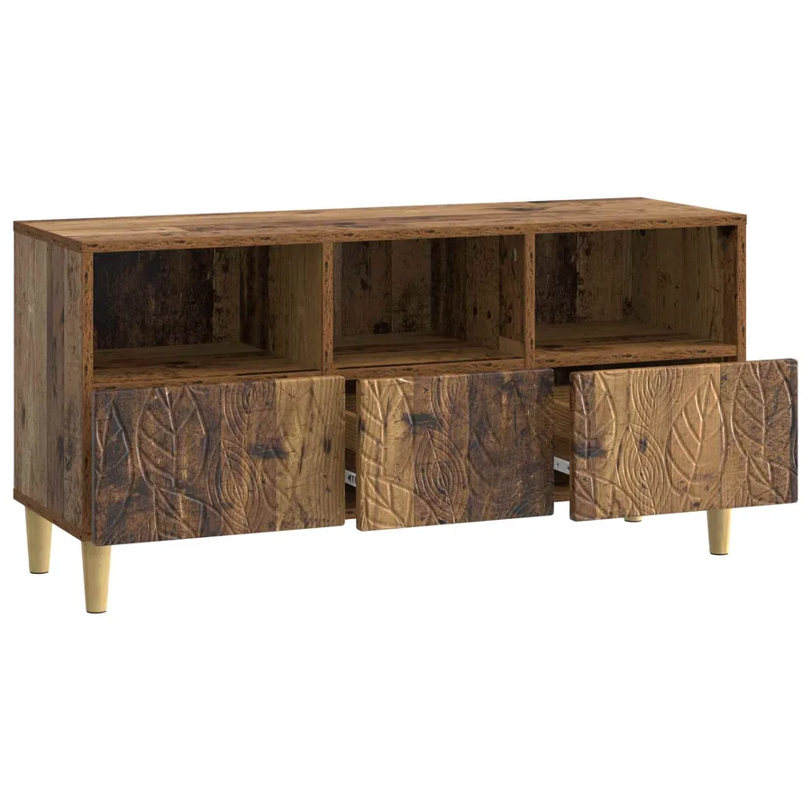 Meuble TV 102 x 34,5 x 50 cm Bois ancien Bois d'ingénierie - 4