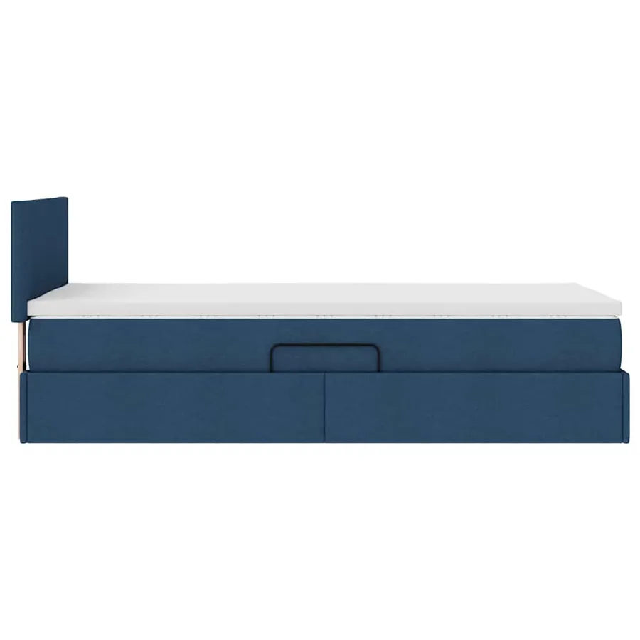 Lit avec rangement et matelas avec matelas Bleu 90 x 200 cm - 10