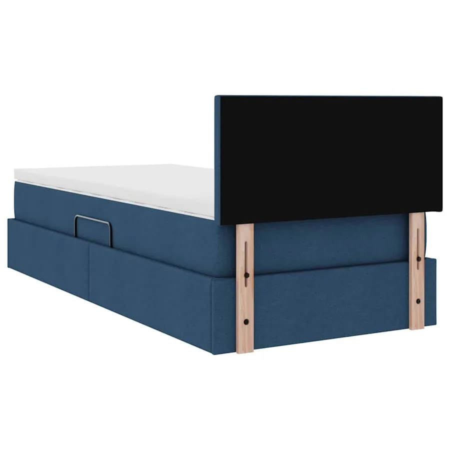 Lit avec rangement et matelas avec matelas Bleu 90 x 200 cm - 11