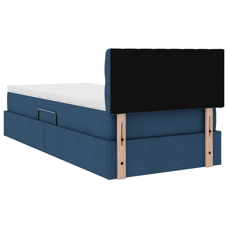 Lit de rangement LED avec matelas Bleu 90 x 200 cm Tissu - 12