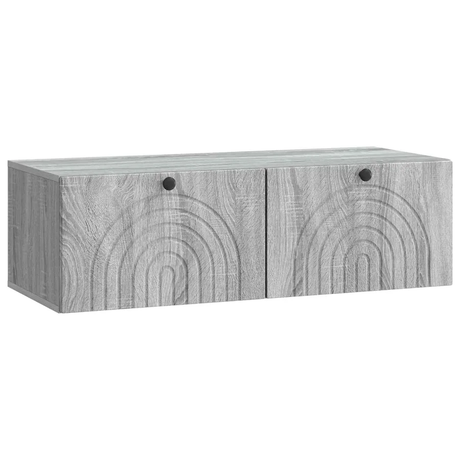 Meuble TV mural Sonoma gris 99 x 41 x 30 cm Bois d'ingénierie - 2