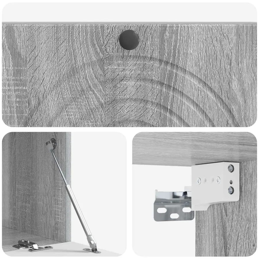 Meuble TV mural Sonoma gris 99 x 41 x 30 cm Bois d'ingénierie - 9