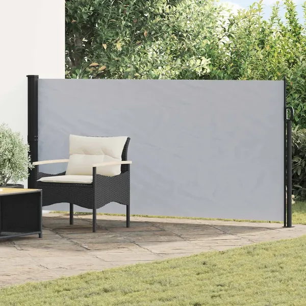 Store latéral rétractable Gris 500 x 140 cm Polyester