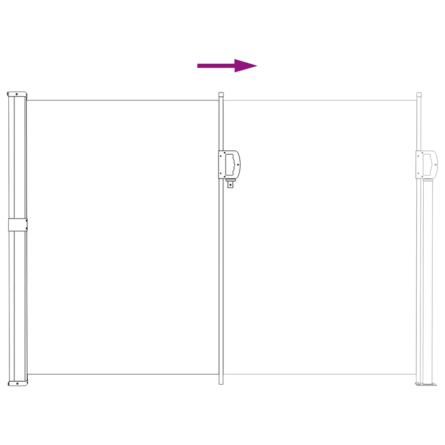 Store latéral rétractable Gris 500 x 140 cm Polyester - 6