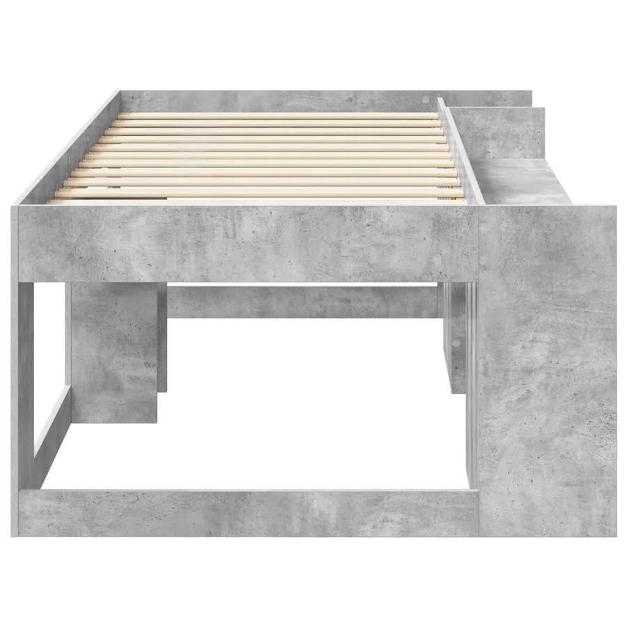 Cadre de lit pour enfants avec rangement Gris béton 80 x 200 cm - 4