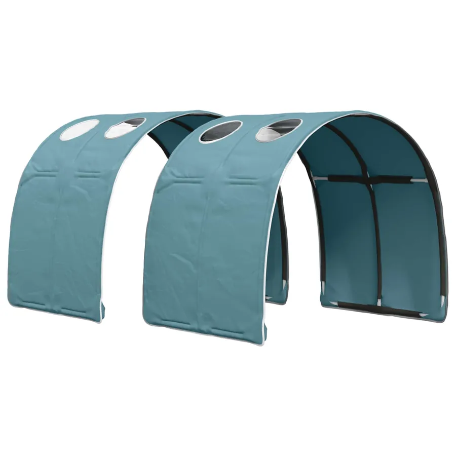 Lit avec Tunnel 3 pc Sonoma et Bleu Clair Bois d'ingénierie - 5