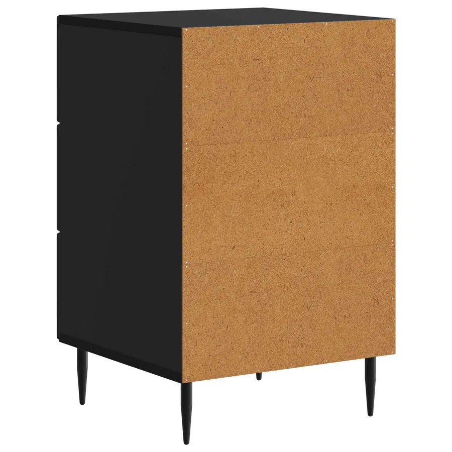 Cabinet de chevet Noir 43 x 41 x 66,5 cm Bois d'ingénierie - 7