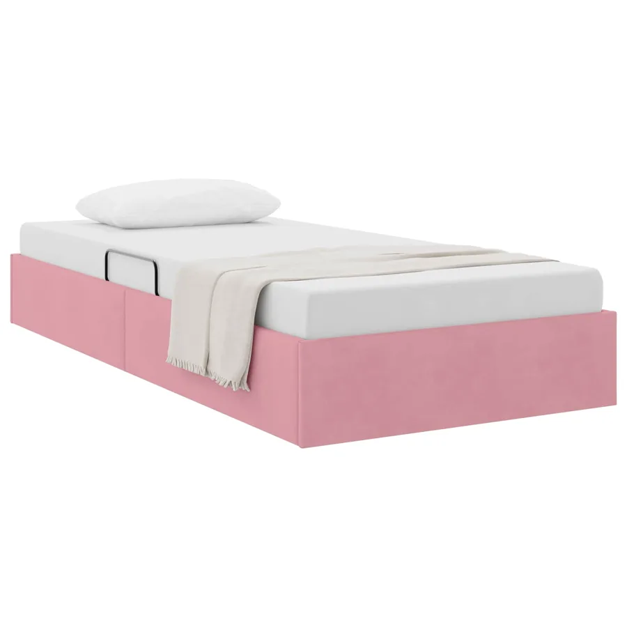 Cadre de lit ottoman avec stockage Rose 90 x 200 cm Velours - 3