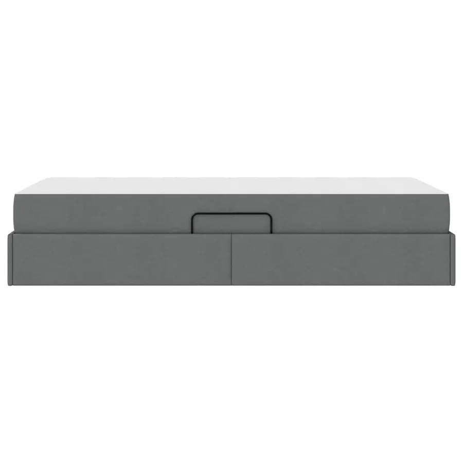 Lit avec rangement et matelas Gris foncé 90 x 190 cm Polyester - 9