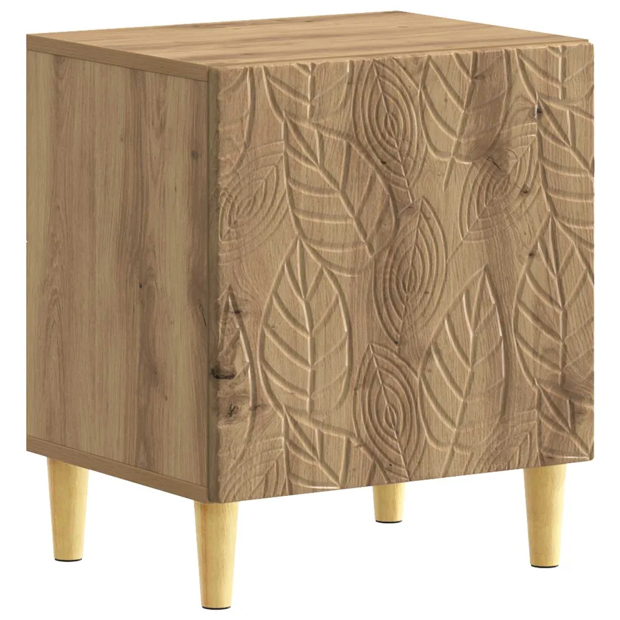 Table de chevet 2 pc Chêne artisanal 43 x 34,5 x 50 cm - 4