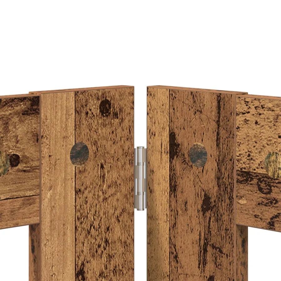 Porte de chien pliable avec supports 2 pcs Bois ancien 200,5 cm - 5