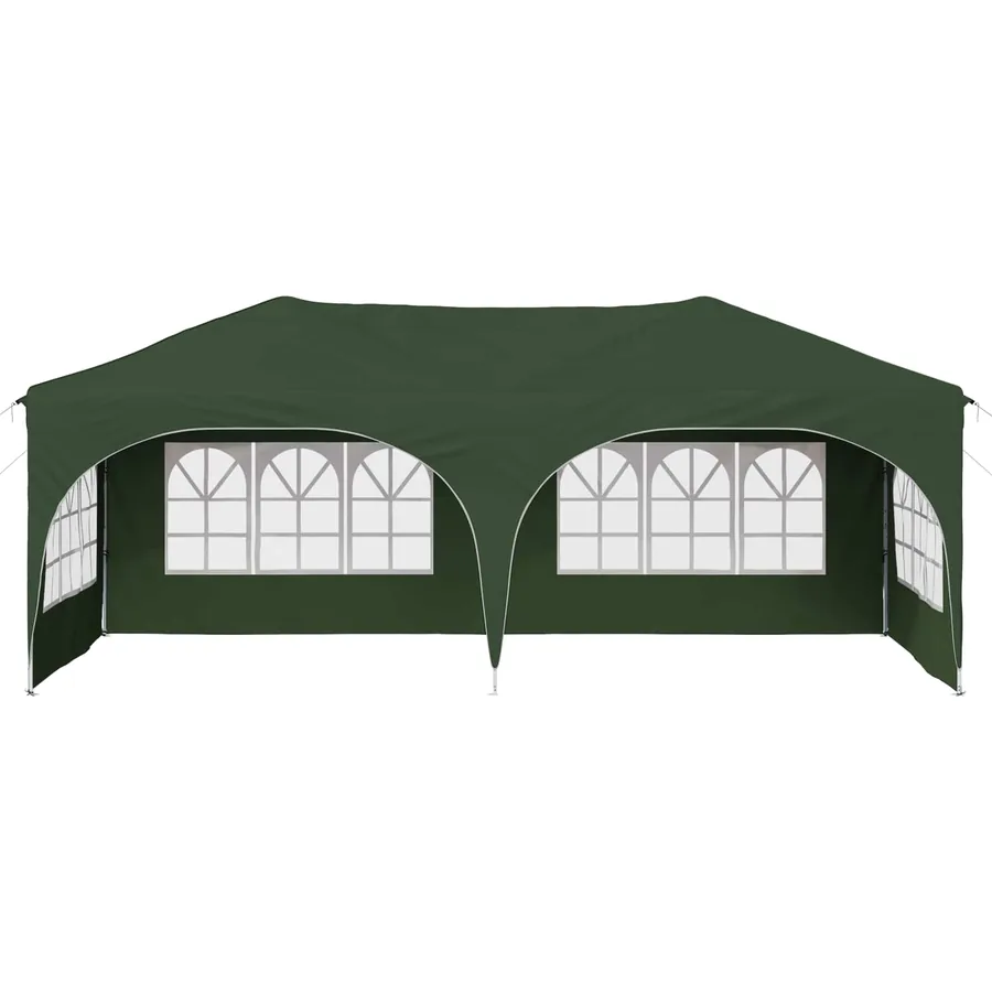 Tente de fête pop-up 575 x 288 x 245 cm Vert Tissu Oxford - 5