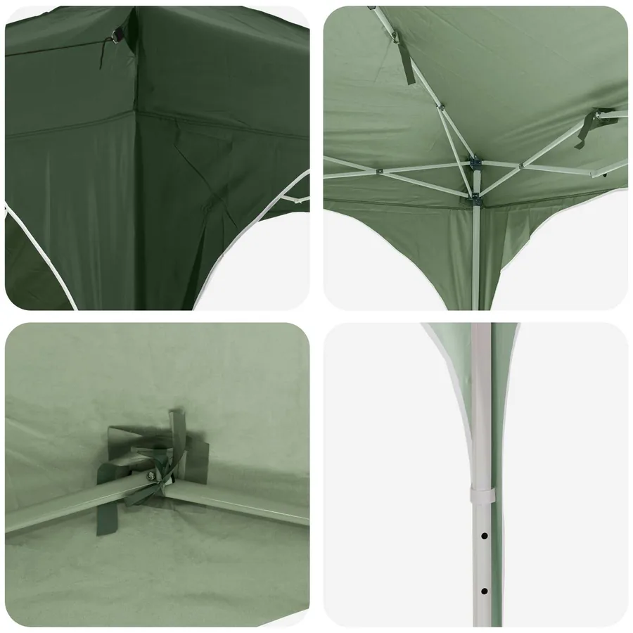 Tente de fête pop-up 575 x 288 x 245 cm Vert Tissu Oxford - 8