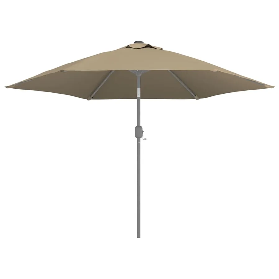 Tissu de remplacement pour parasol d'extérieur Taupe 300 cm - 4