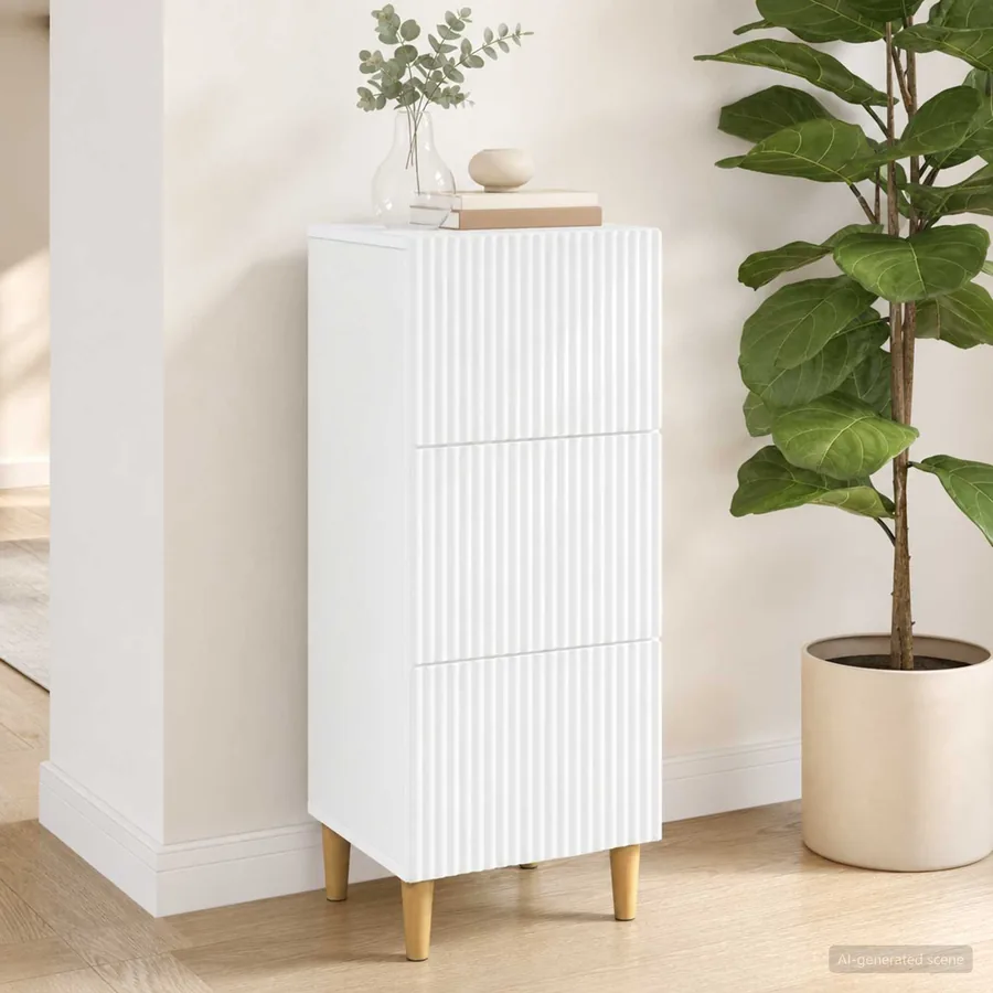 Armoire à tiroirs Blanc 33 x 34,5 x 90 cm Bois d'ingénierie