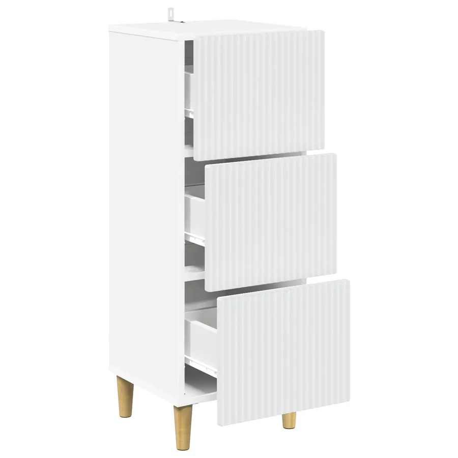 Armoire à tiroirs Blanc 33 x 34,5 x 90 cm Bois d'ingénierie - 5