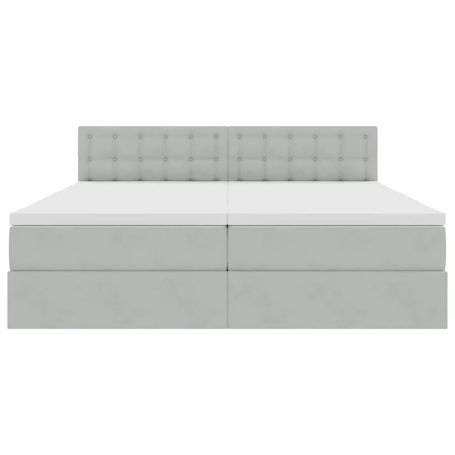 Lit de Rangement avec matelas Gris clair 100 x 200 cm - 8