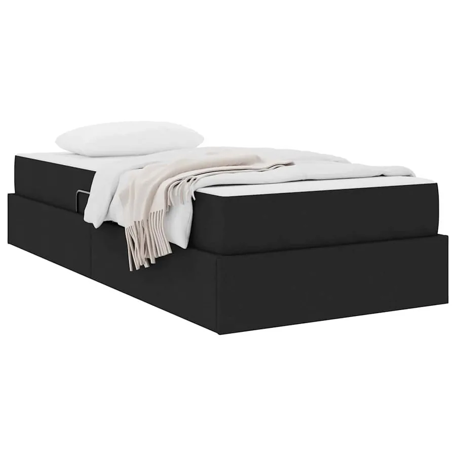 Lit avec rangement et matelas Noir 90 x 200 cm Polyester - 3