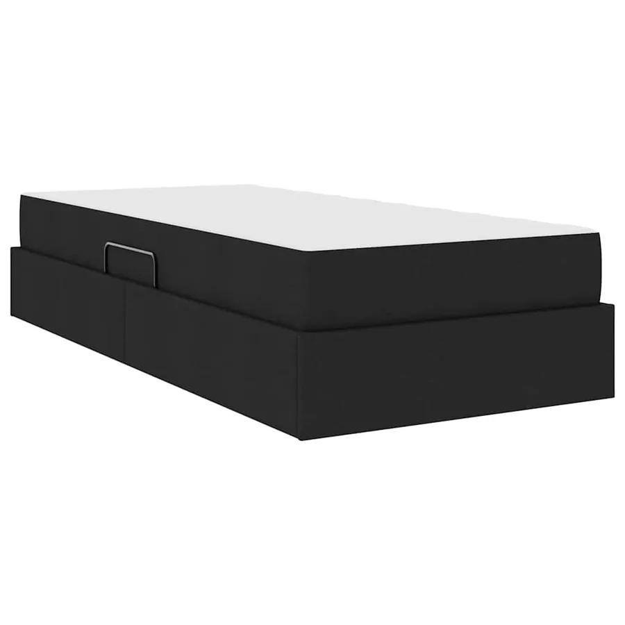 Lit avec rangement et matelas Noir 90 x 200 cm Polyester - 5