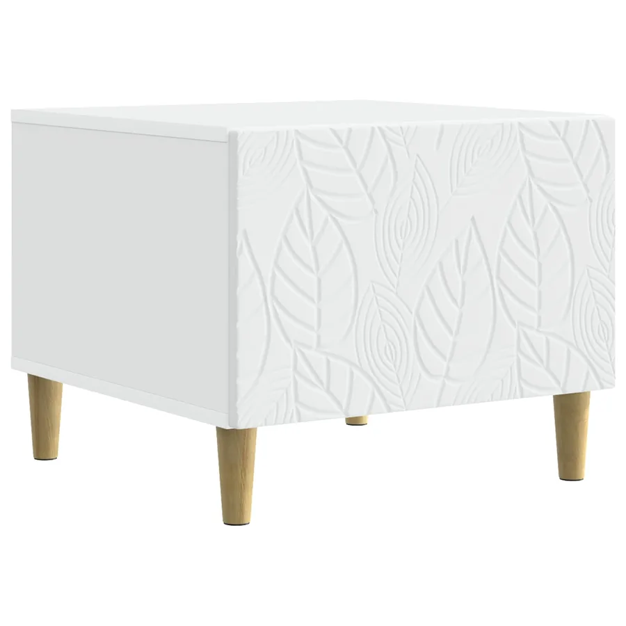 Table basse Blanc 50 x 49 x 40 cm Bois d'ingénierie - 2